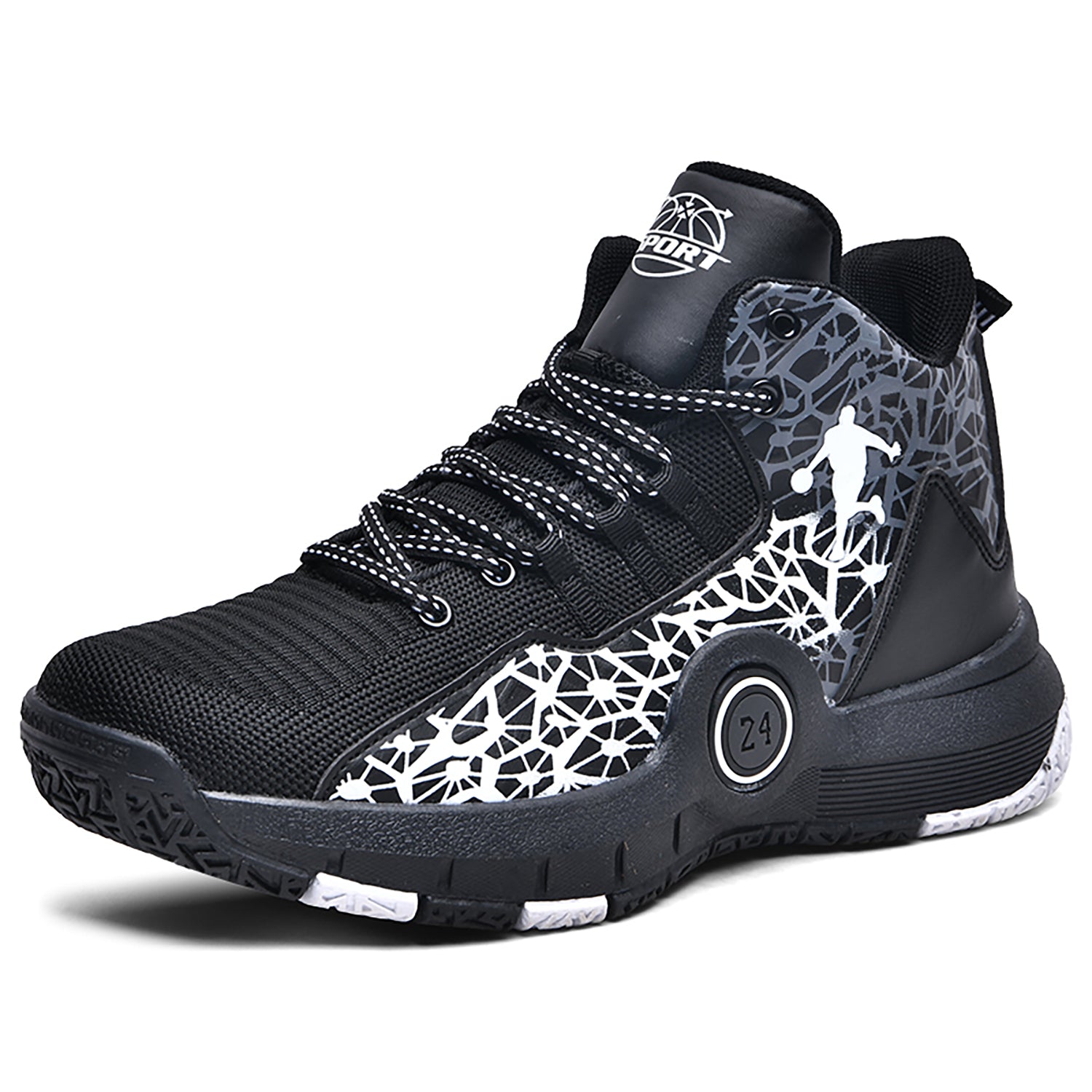 Women's High Sneakers Breathable Mesh Athletic Shoes Non Slip Cushioned Sport