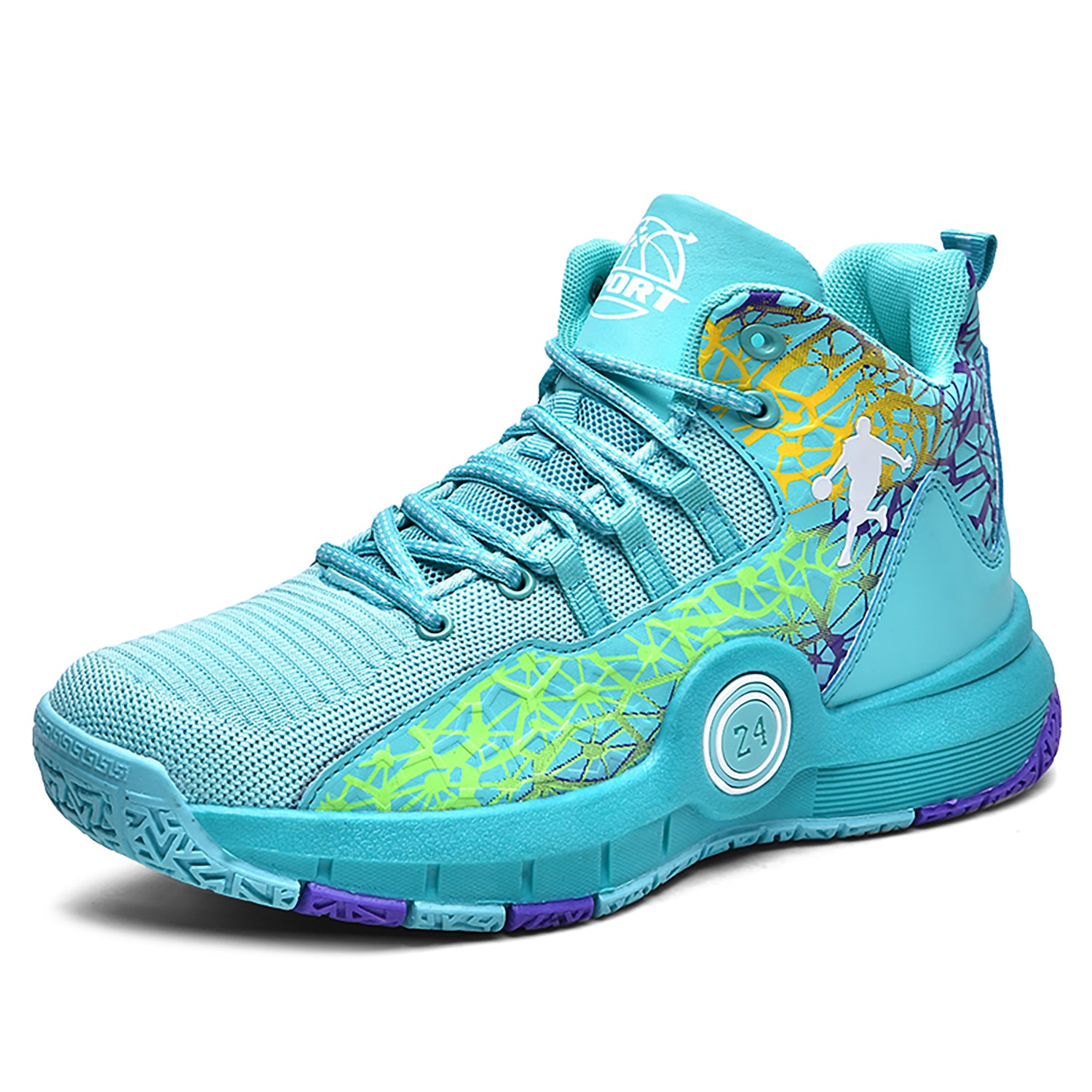 Women's High Sneakers Breathable Mesh Athletic Shoes Non Slip Cushioned Sport