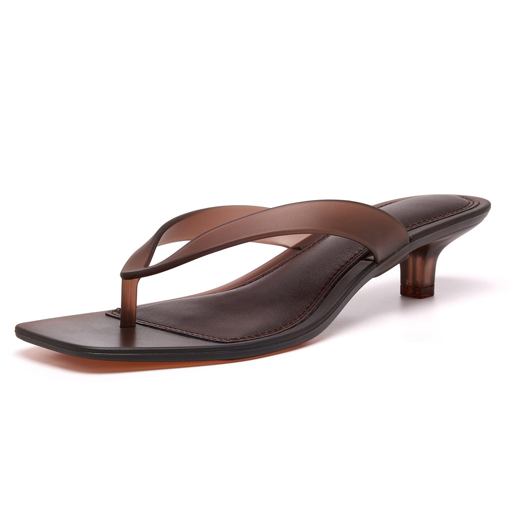 Women’s Square Toe Flip Flop Sandals Comfortable Flat Lightweight Non Slip Thong Slides