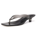 Women’s Square Toe Flip Flop Sandals Comfortable Flat Lightweight Non Slip Thong Slides